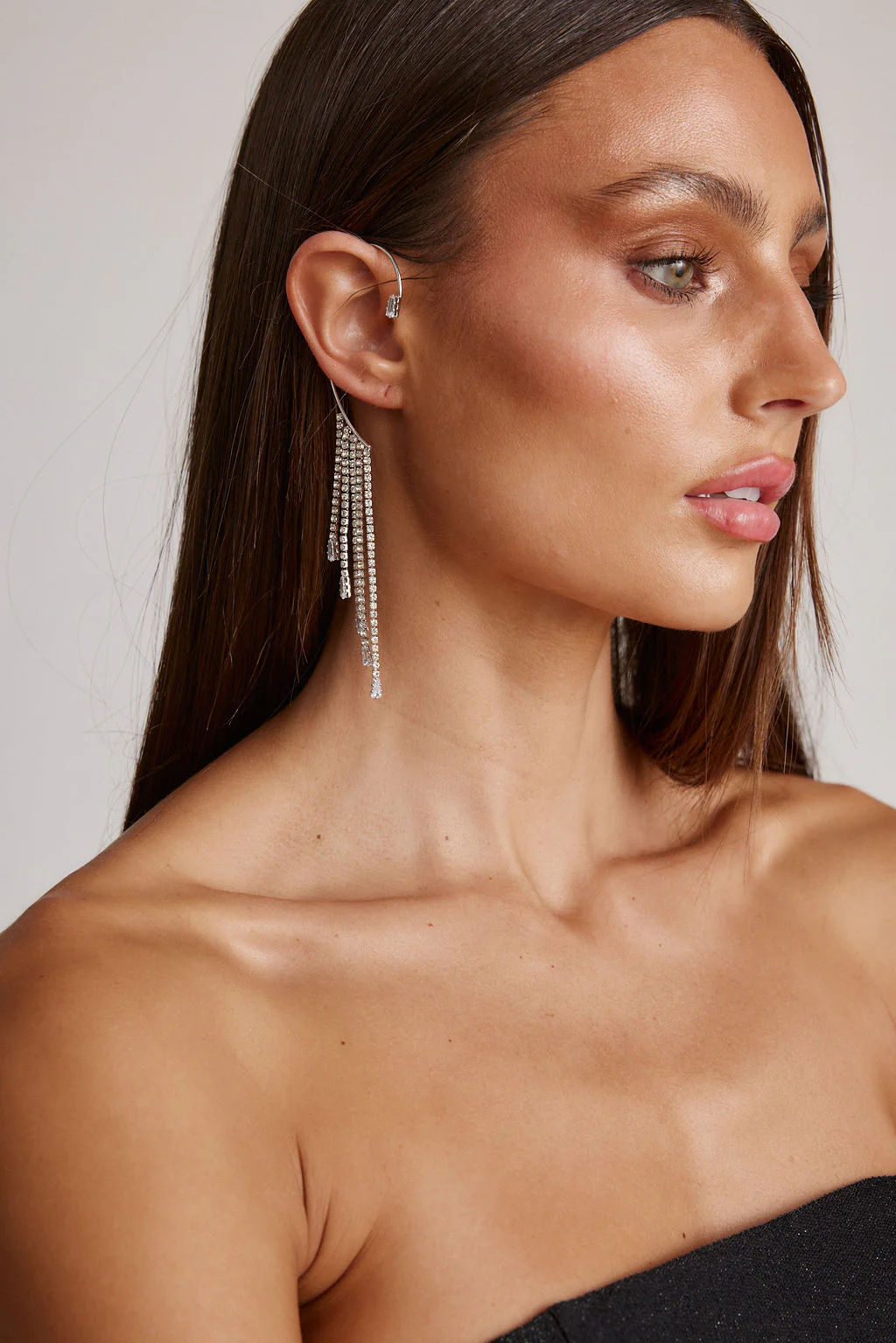 Adina Diamond Fringe Ear Cuff - Image 2