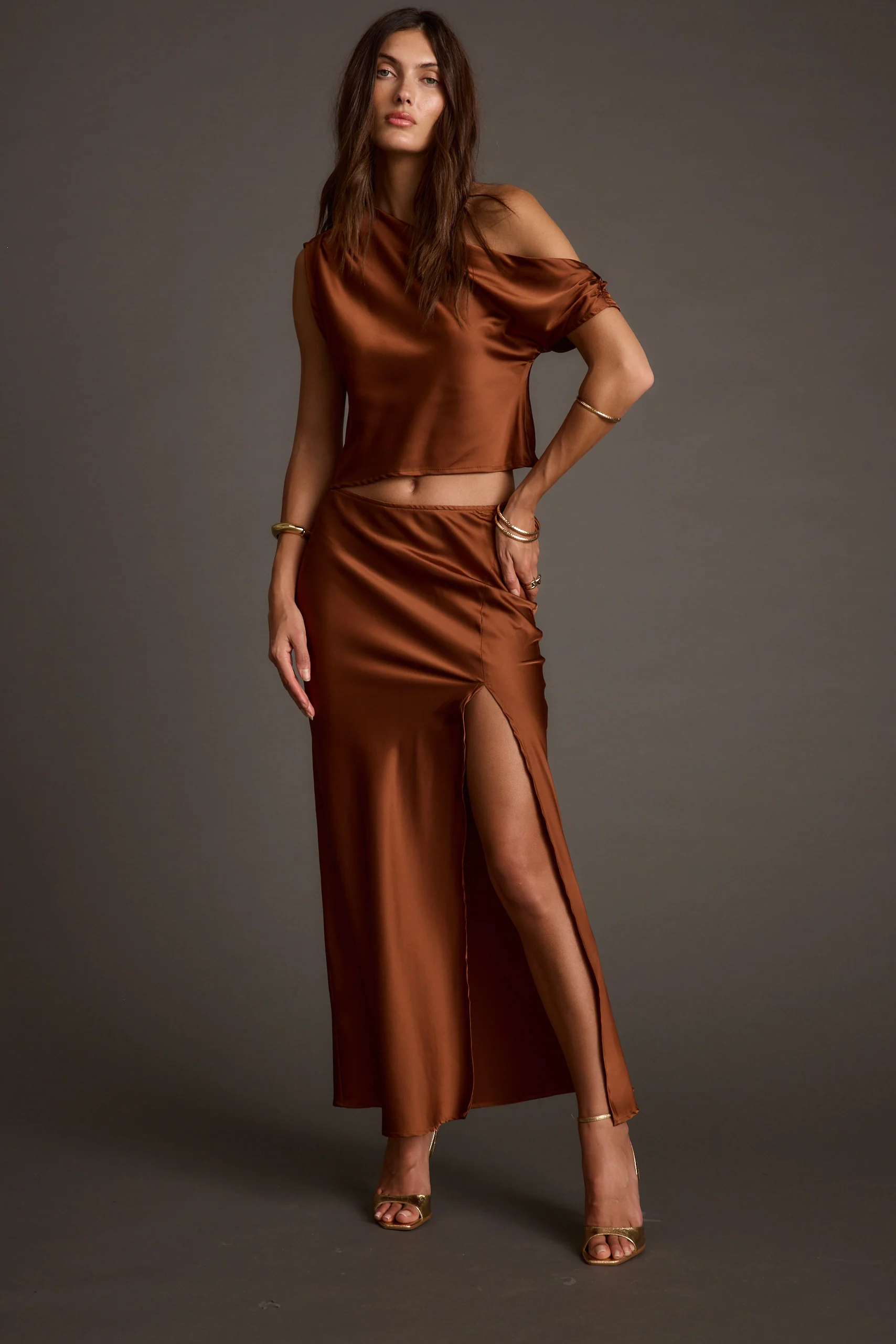 Alaina Cinnamon Maxi Skirt - Image 9