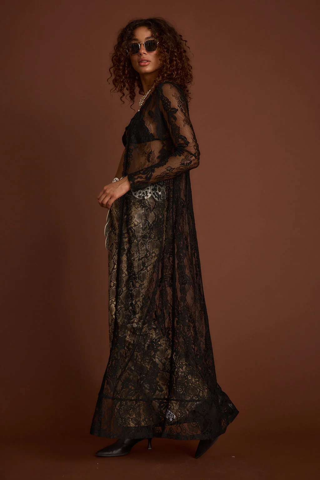Ambrose Black Lace Kimono - Image 10
