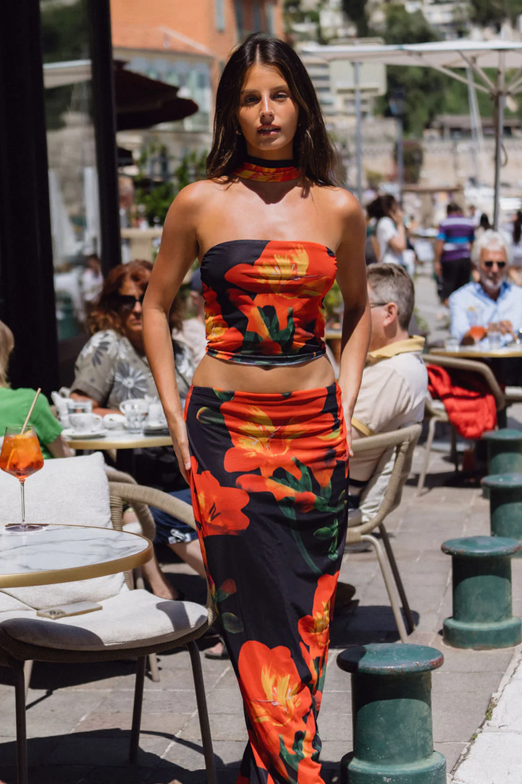 Amour Floral Strapless Scarf Top - Image 3