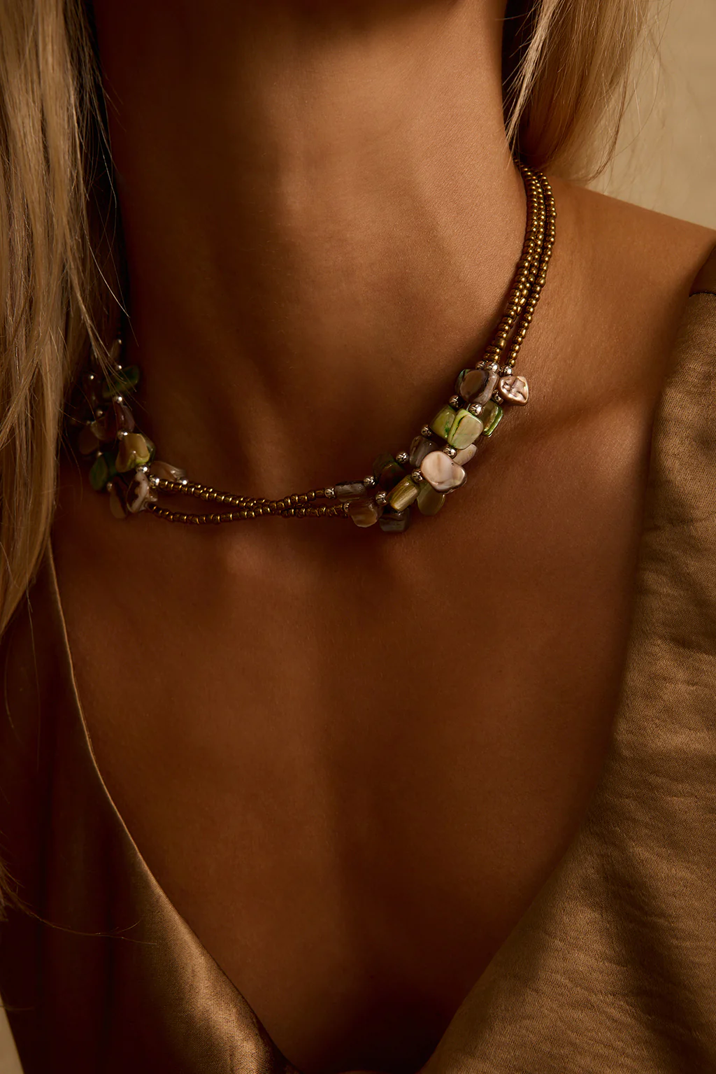Ariana Beaded Stacked Necklace - Image 3