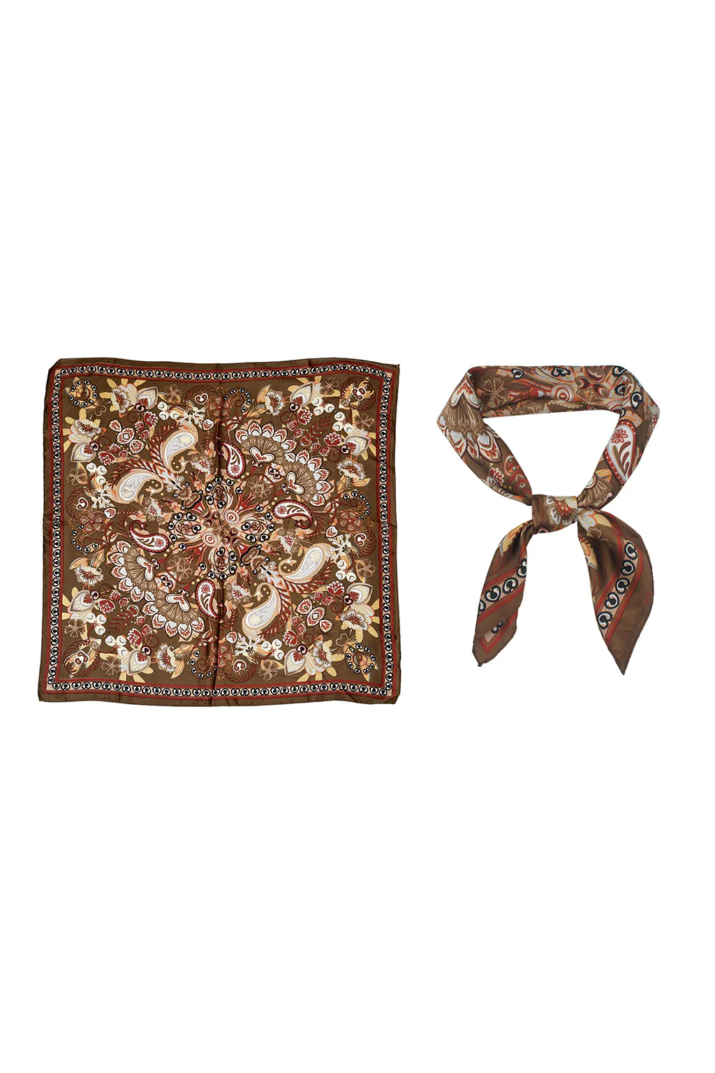 Bandit Mocha Floral Scarf - Image 2