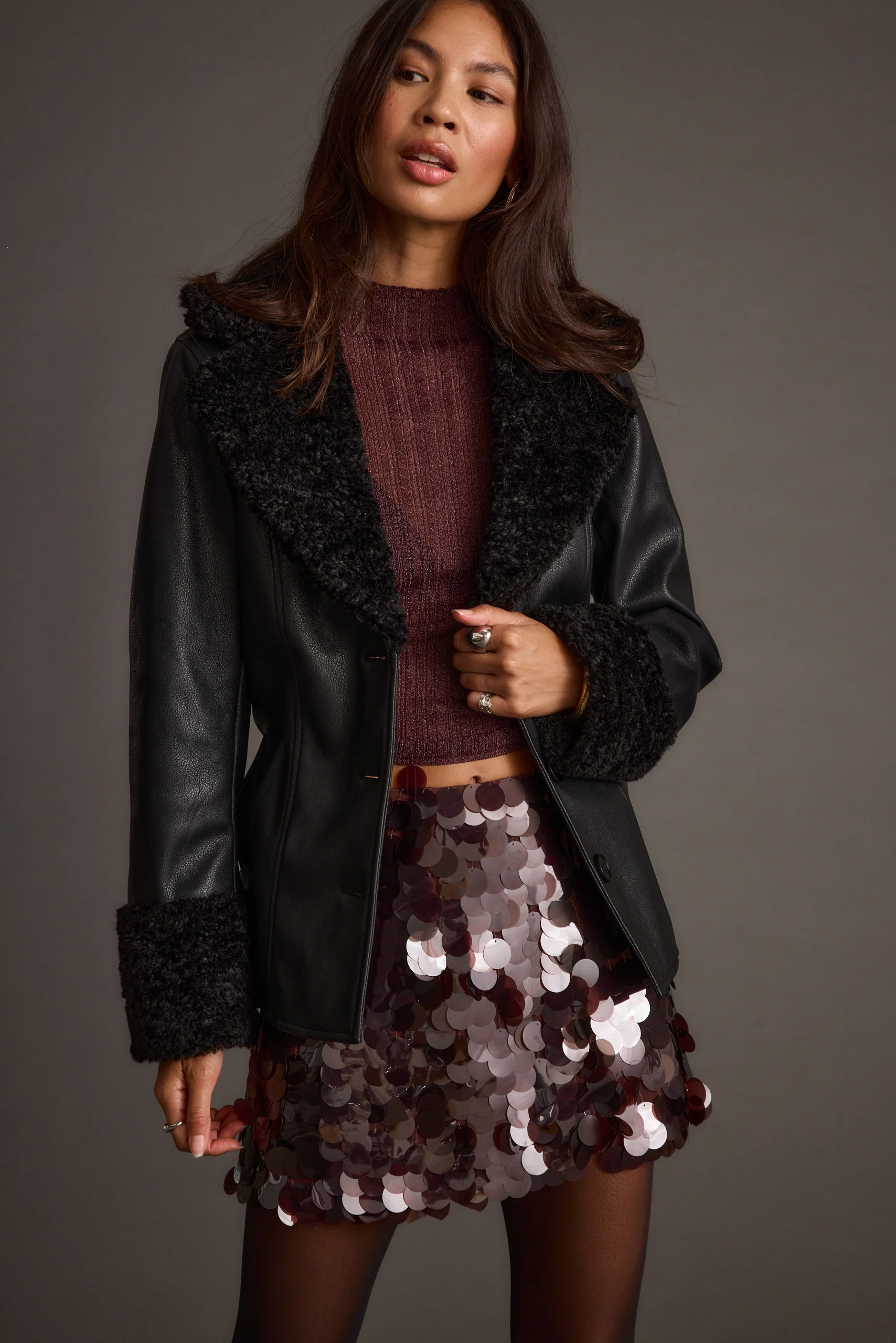 Banks Black Belted Coat - Image 5
