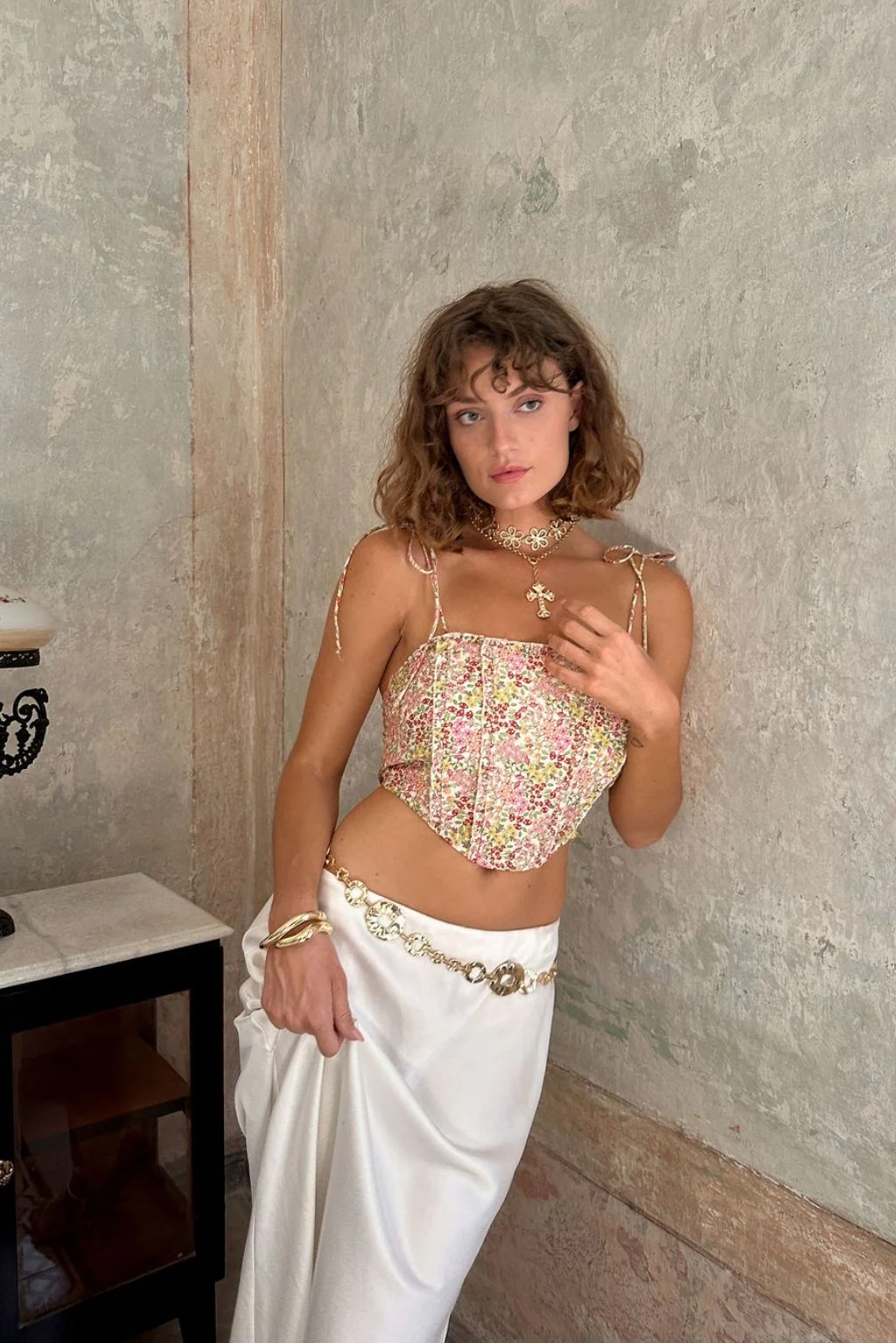 Bay View Floral Corset Top - Image 8