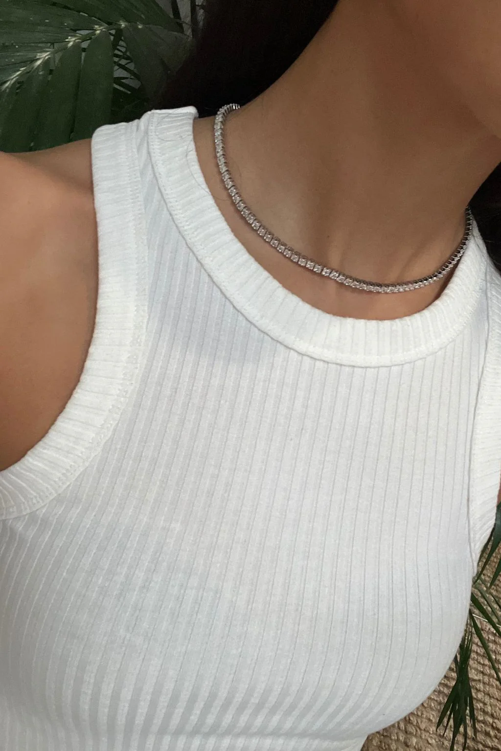 Blair Silver Rhinestone Tennis Necklace - Image 2