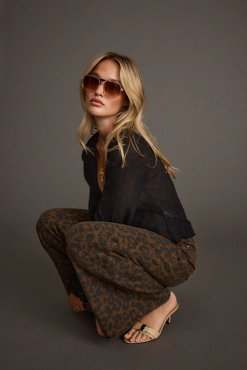 Boulevard Black Long Sleeve Tie Front Blouse - Image 7