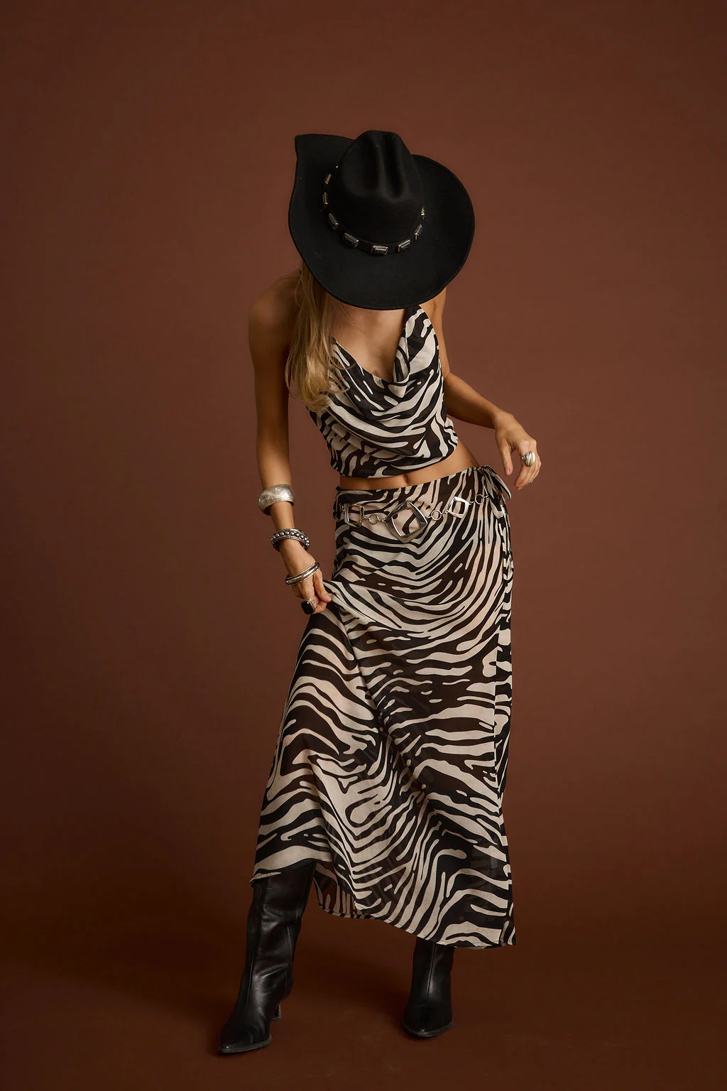 Celia Zebra Maxi Skirt - Image 4