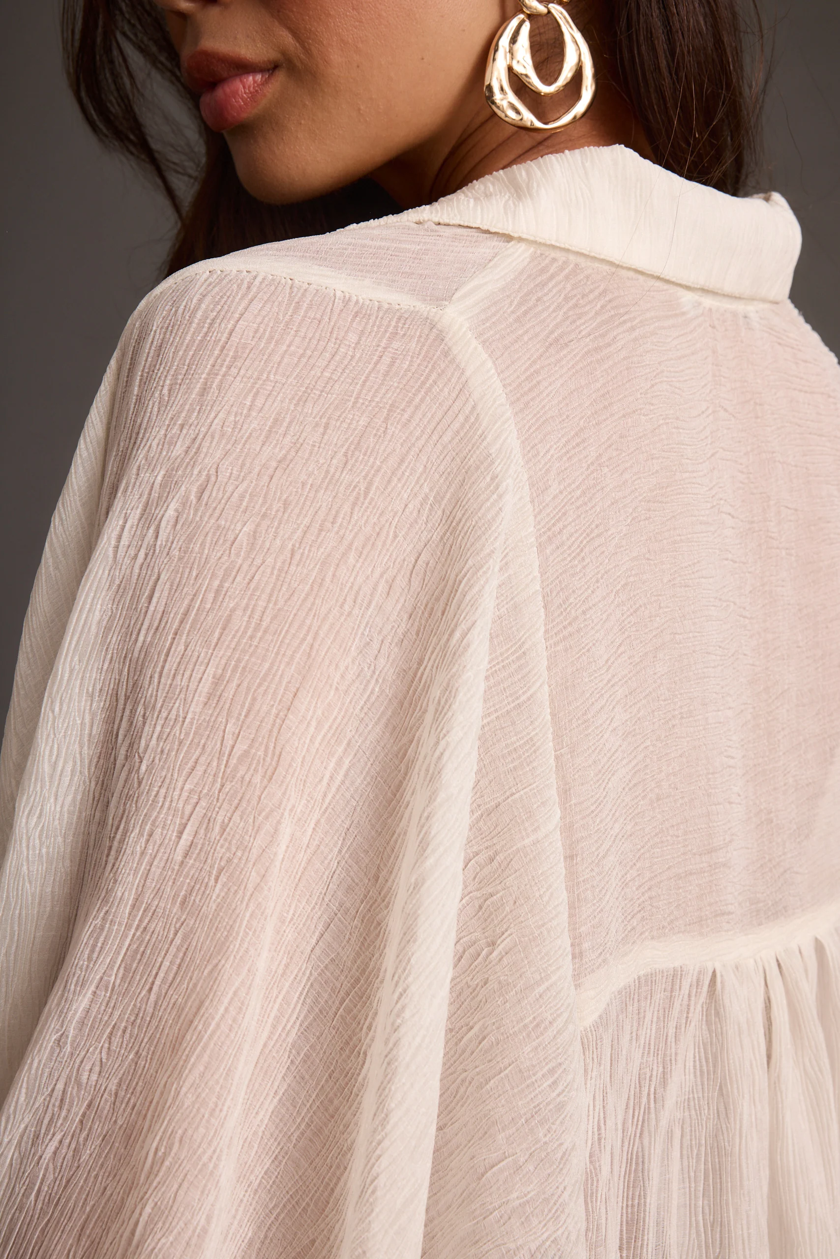 Claudia Ivory Oversized Blouse - Image 12