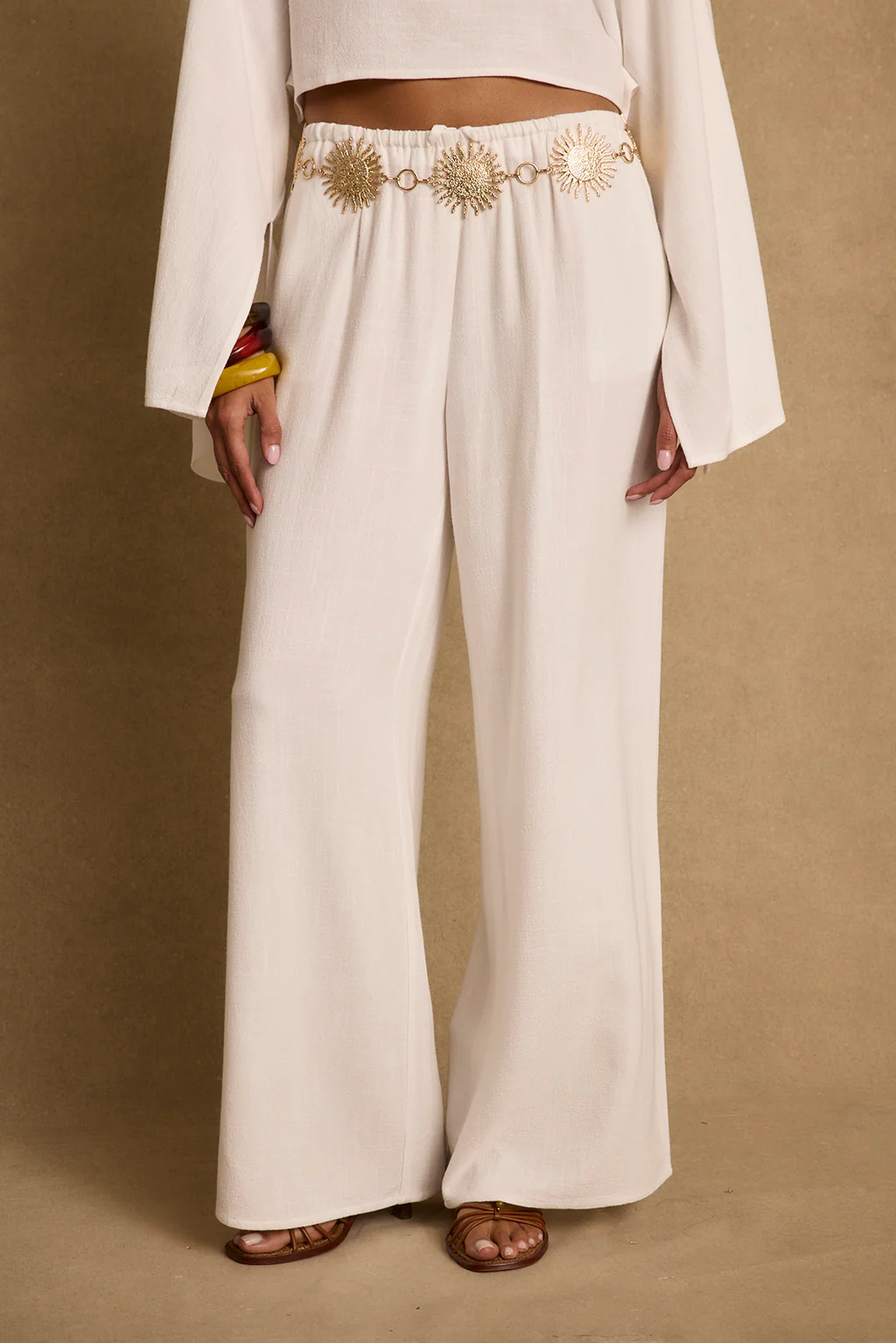 Clear Breeze White Linen Pants - Image 3