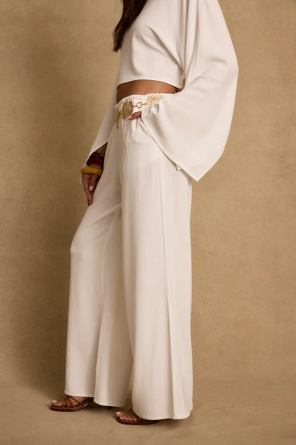 Clear Breeze White Linen Pants - Image 8