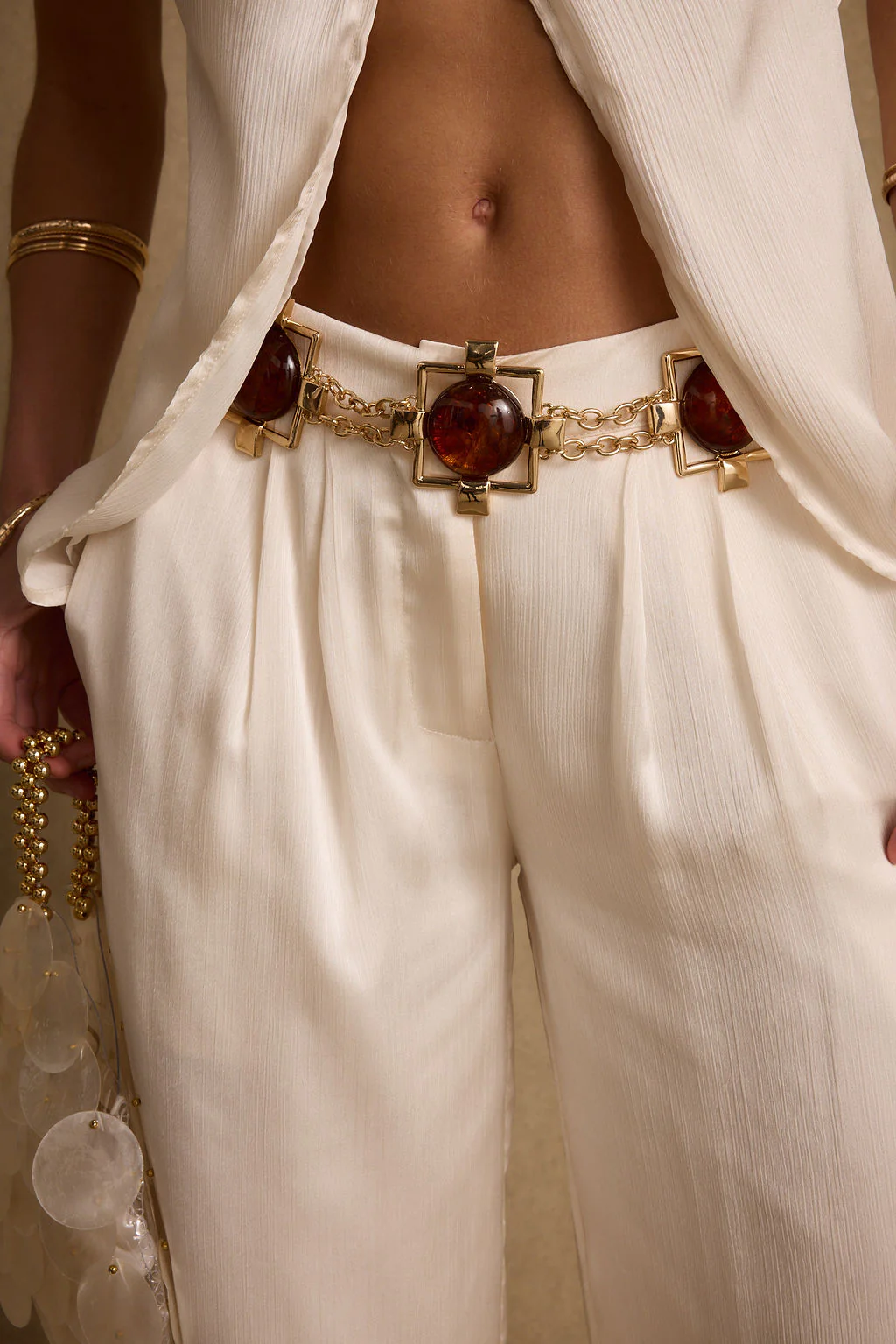 Coralli Amber Stone Statement Belt - Image 4