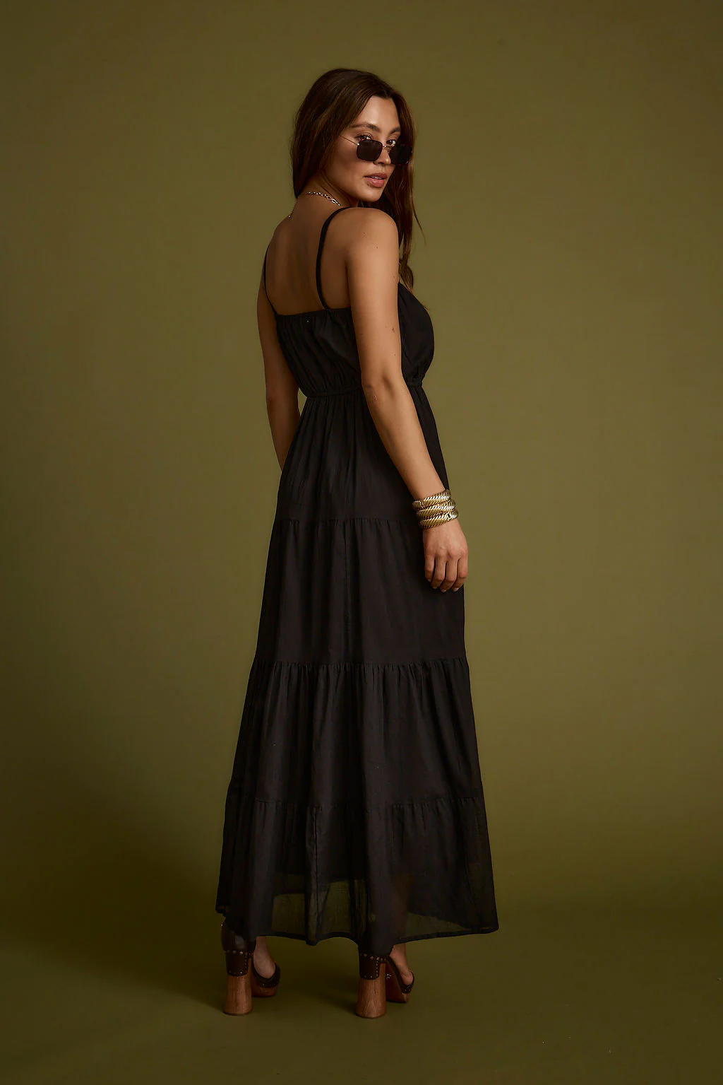 Darion Black Maxi Dress - Image 3
