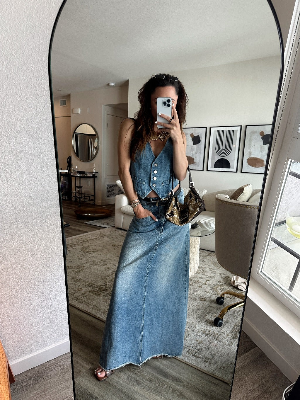 Diane Blue Denim Vest - Image 5
