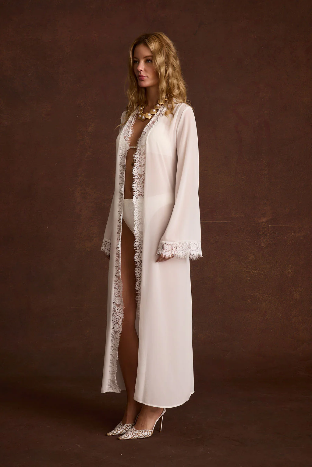 Dove White Bridal Robe - Image 6