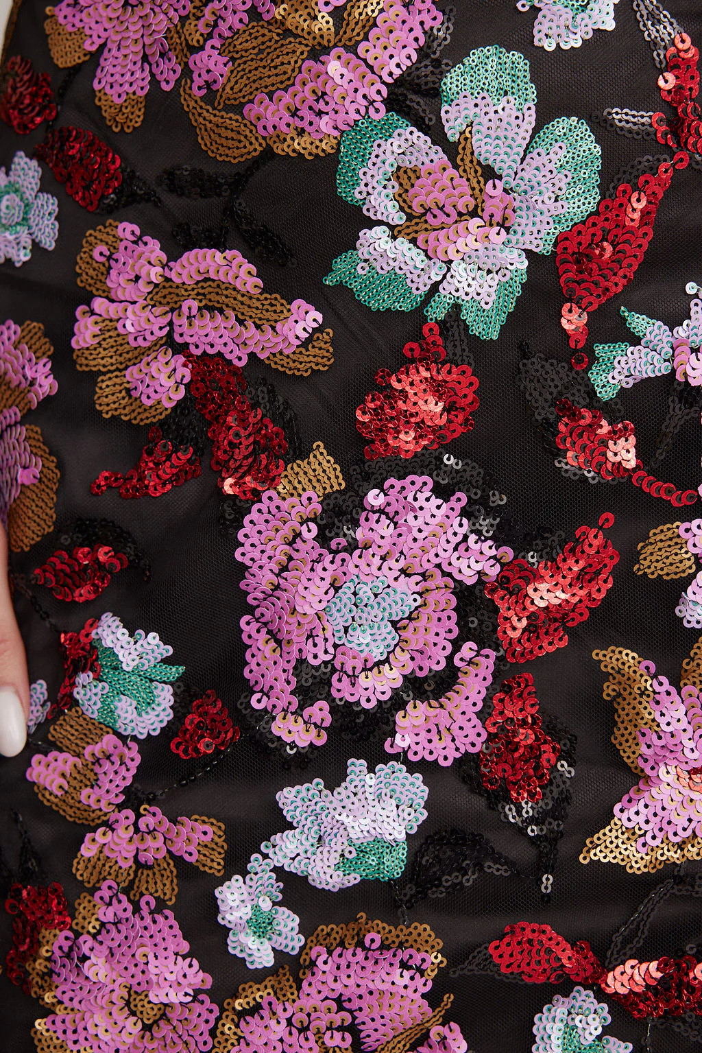 Dynamo Floral Sequin Crop Top - Image 6