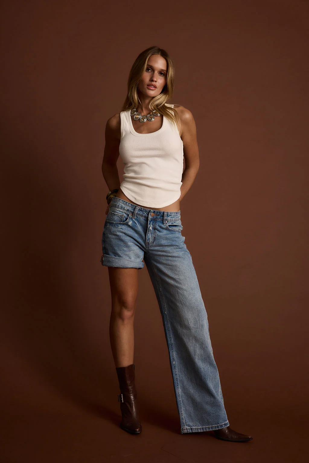 Eastwood Light One Legged Boyfriend Jeans - Image 9