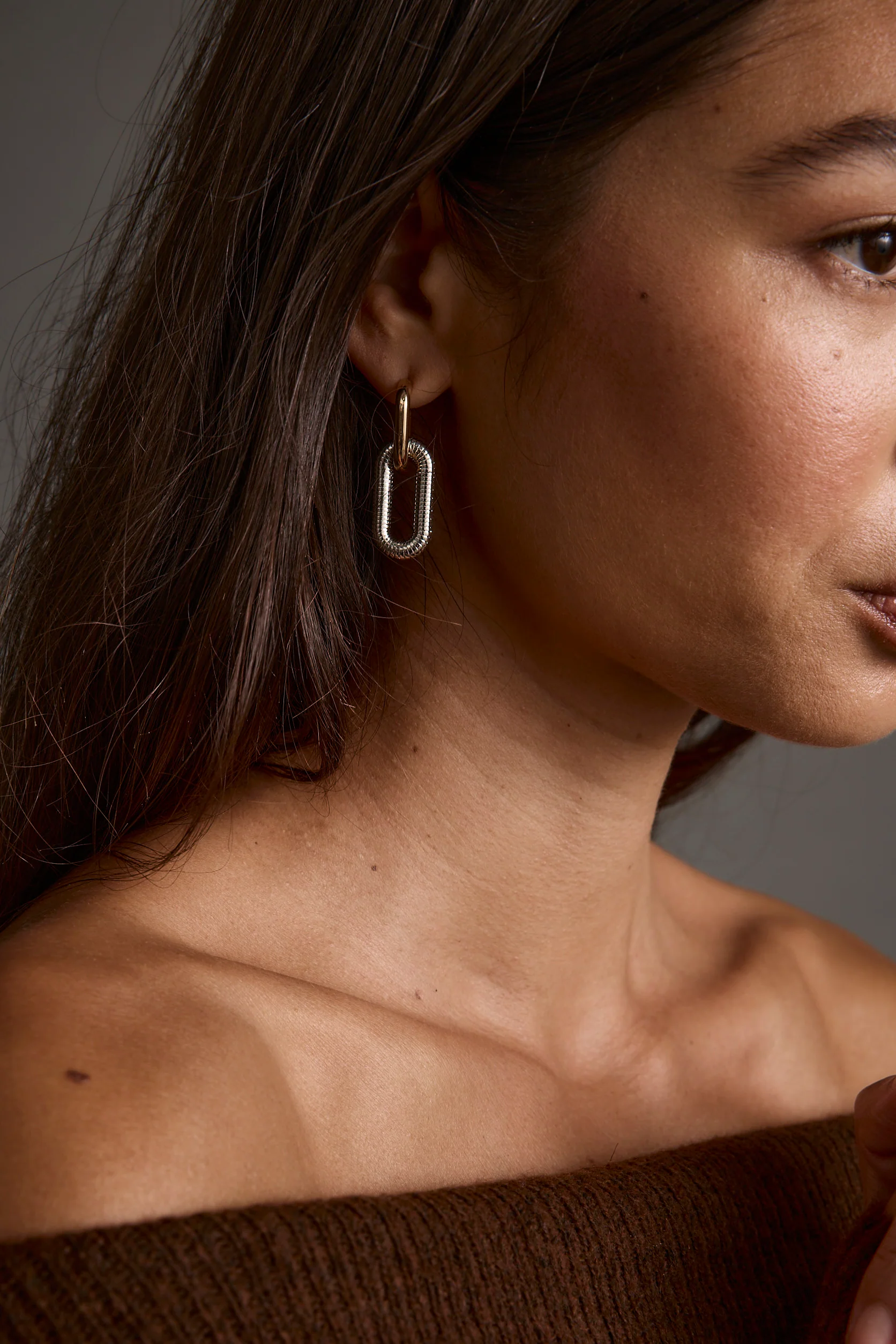 Elsie Mixed Metal Earrings - Image 3