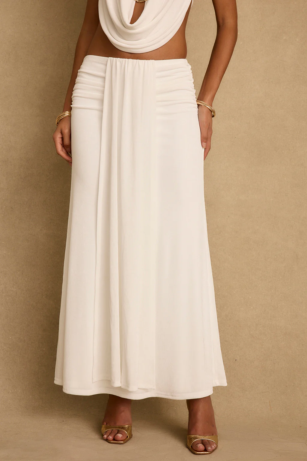 Emmeline White Maxi Skirt - Image 2