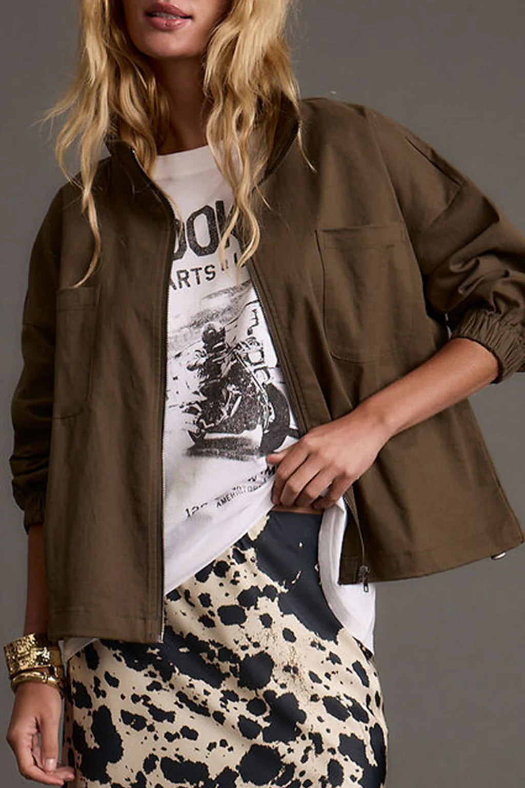 Fairfax Olive Canvas Relaxed Fit Utility Jacket - Image 10