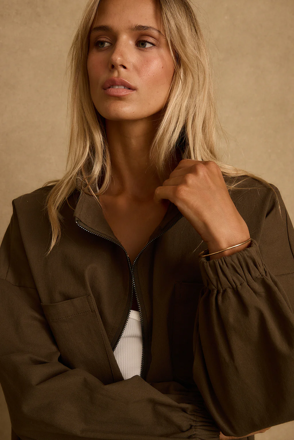 Fairfax Olive Canvas Relaxed Fit Utility Jacket - Image 7