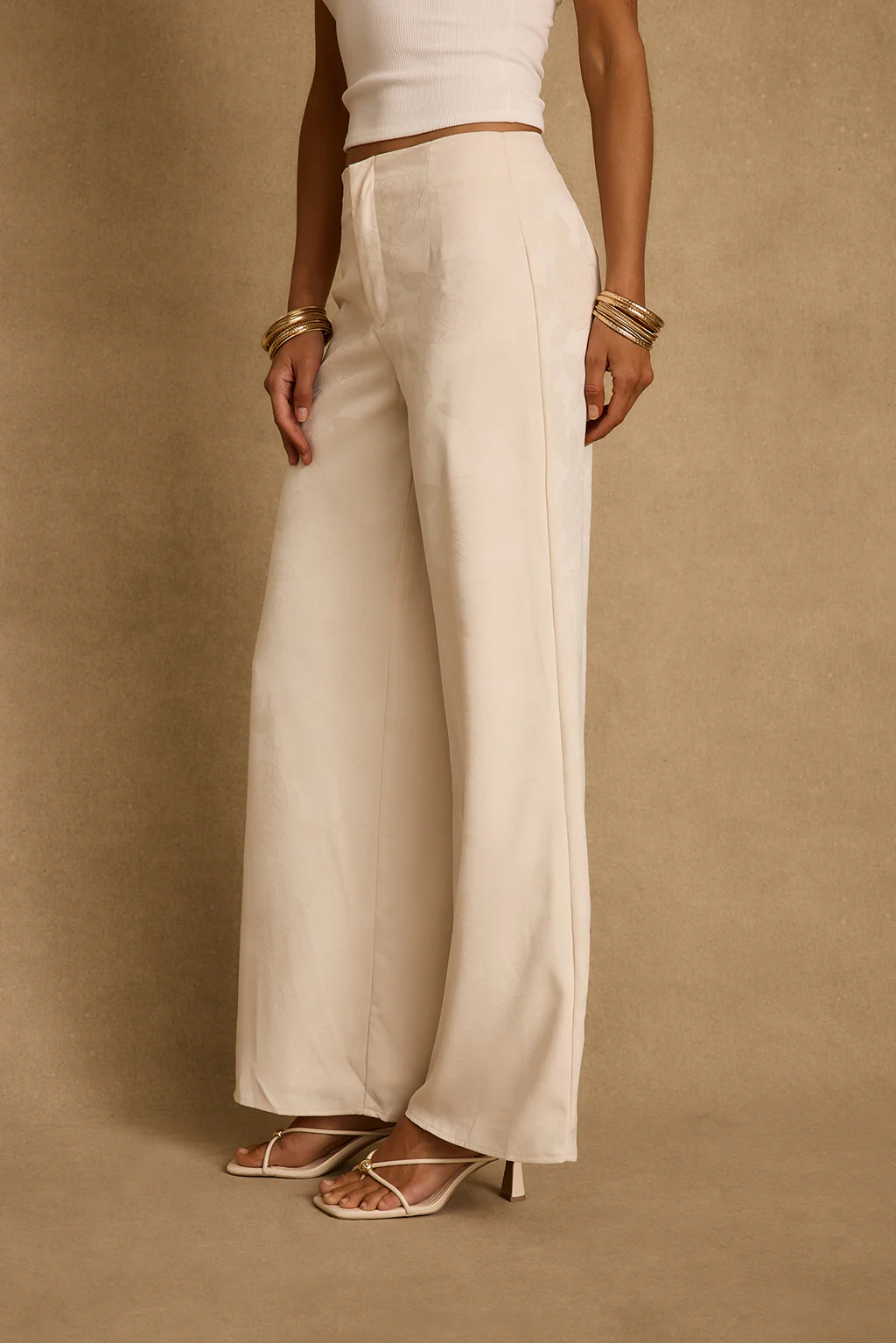 Finnian Ivory Jacquard Trousers - Image 8