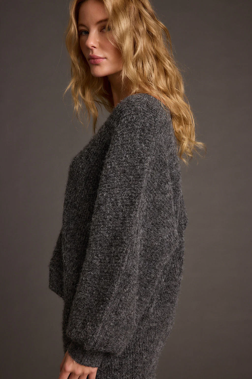 Glacier Charcoal V Neck Sweater - Image 7