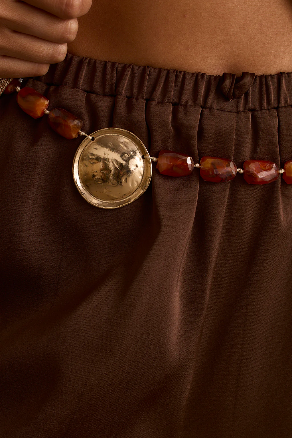 Golden Drift Beaded Chain Belt - Image 2
