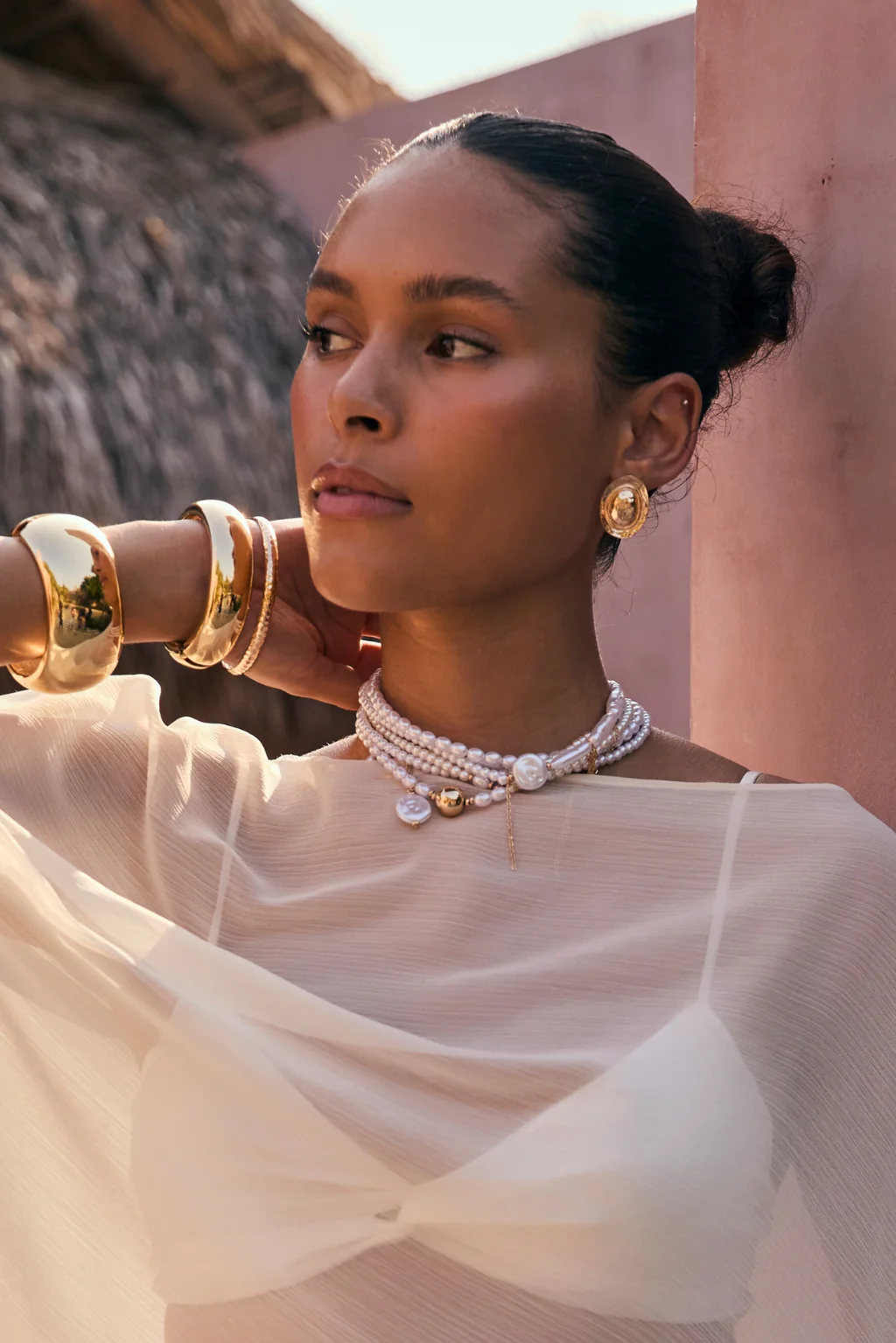 Golden Dune Coin Earrings - Image 4