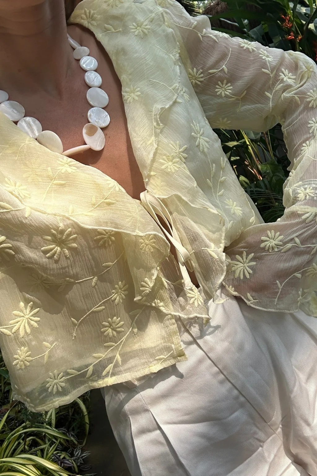 Guilliana Yellow Ruffle Blouse - Image 9