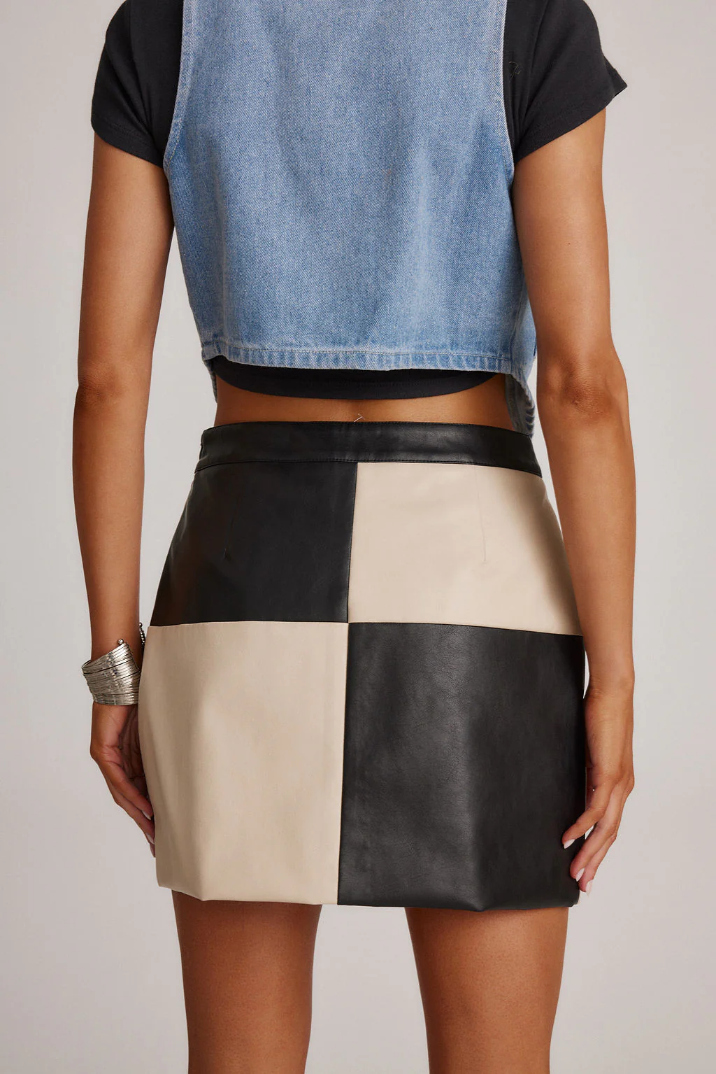 Harley Black Colorblock Mini Skirt - Image 7
