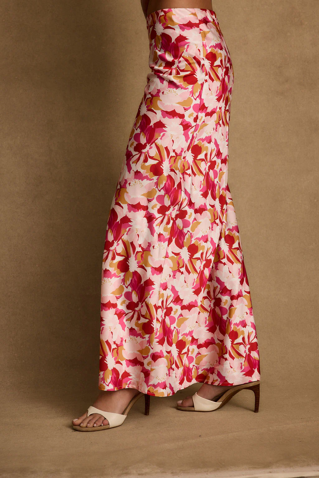 Joelle Pink Floral Maxi Skirt - Image 5