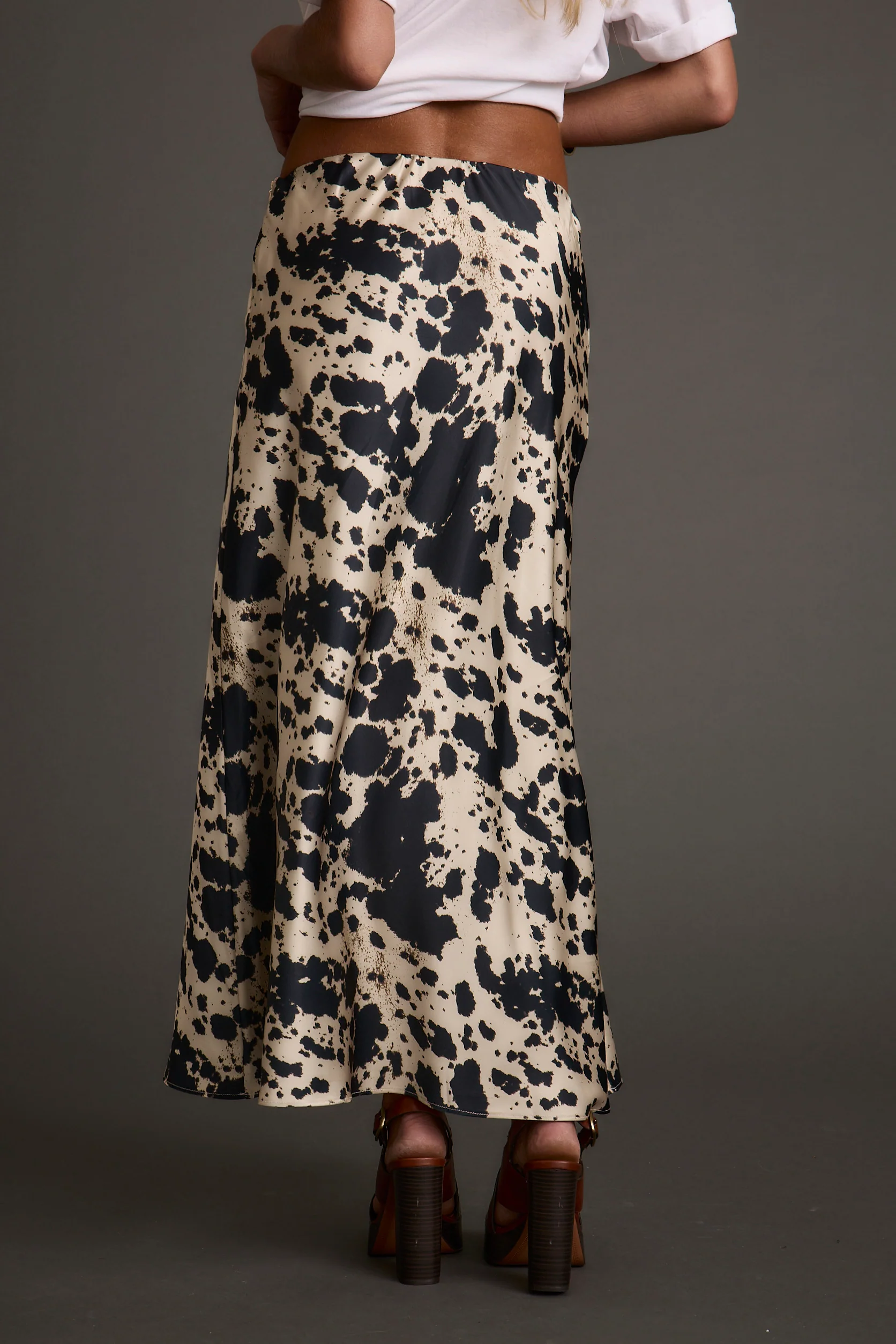 Kacey Cowhide Maxi Skirt - Image 3