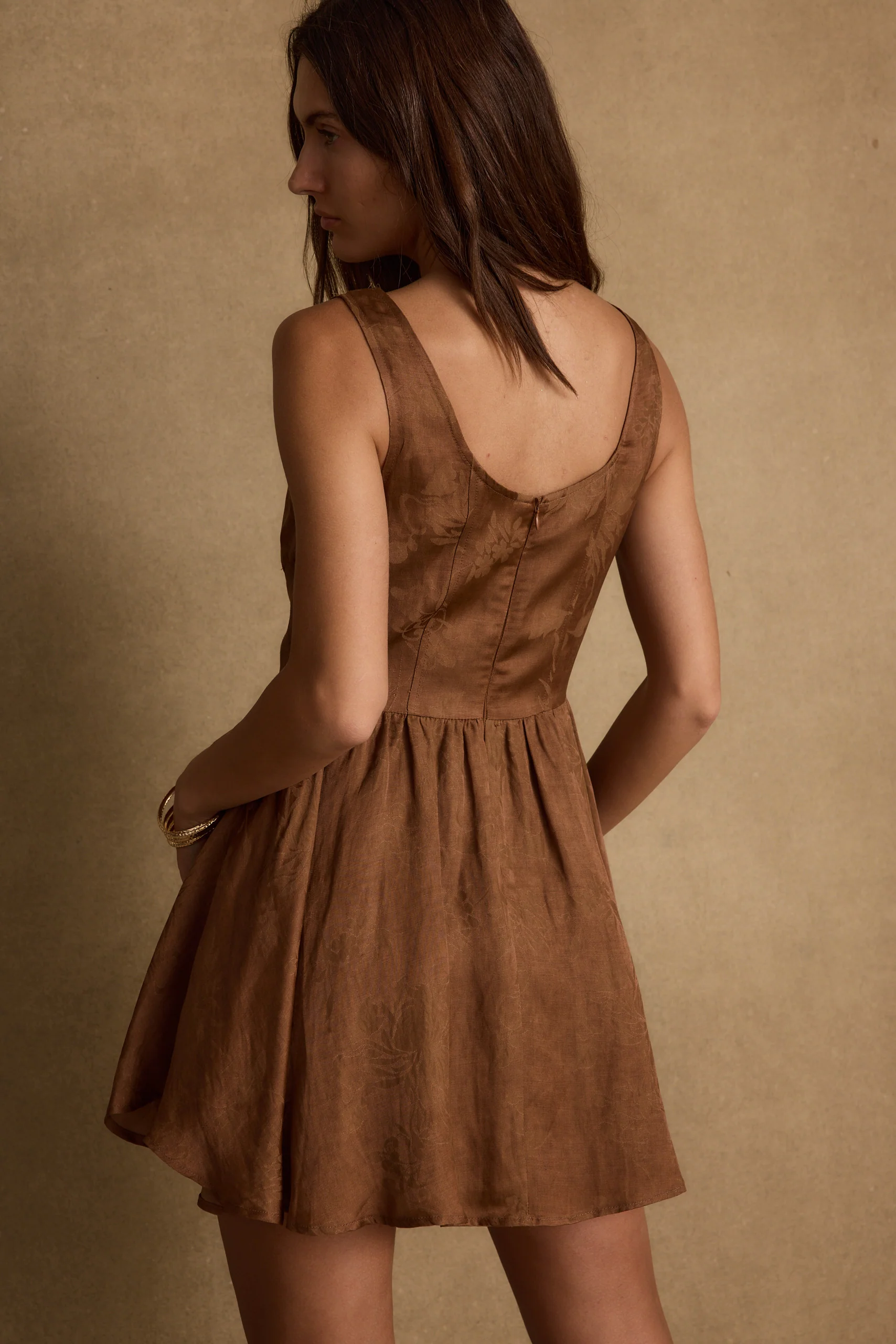 Kit Mocha Floral Micro Mini Dress - Image 2
