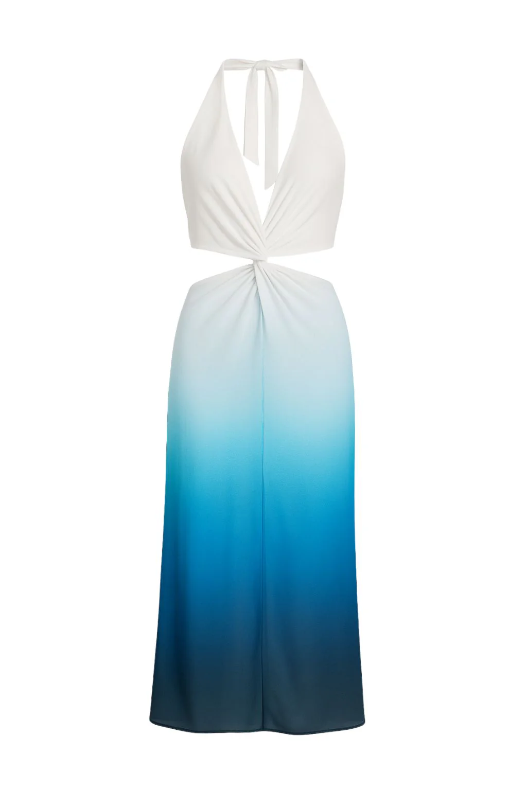 Lapis Blue Ombre Halter Maxi Dress - Image 9