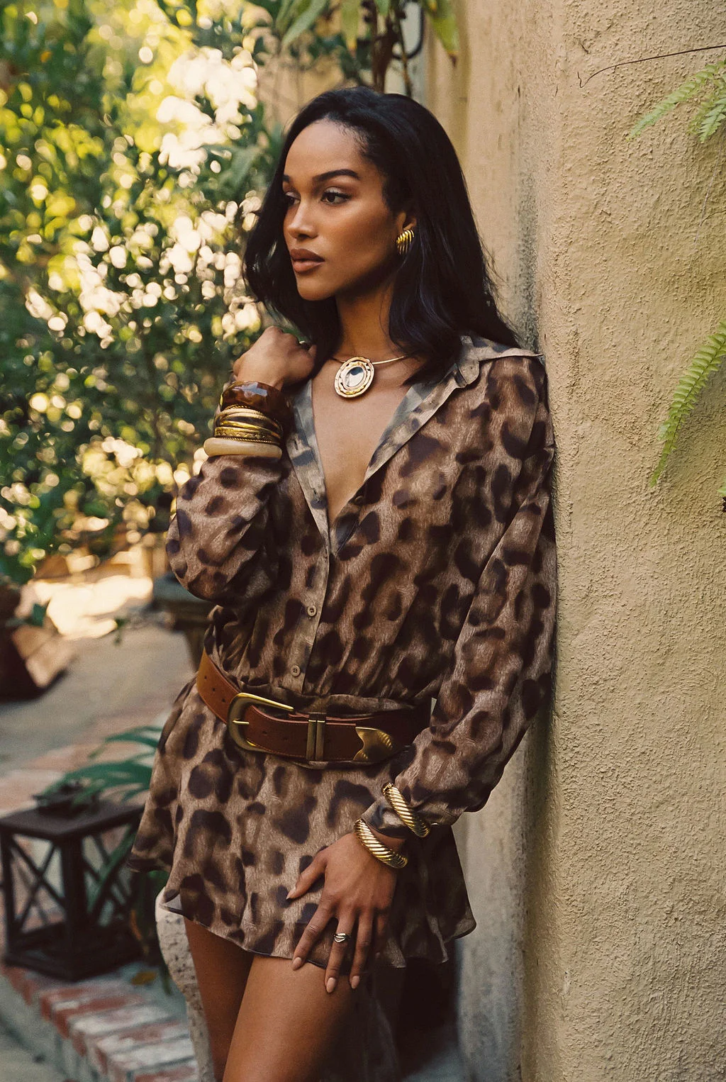 Lennox Leopard Drop Waist Micro Mini Dress
