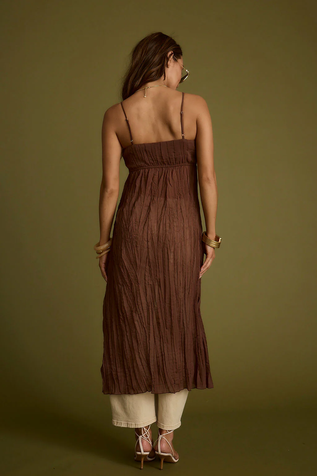 Mischa Brown Longline Cami Top - Image 9
