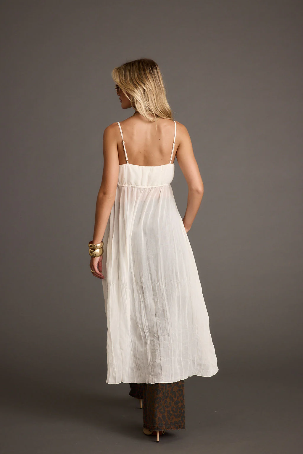 Mischa Ivory Longline Cami Top - Image 7