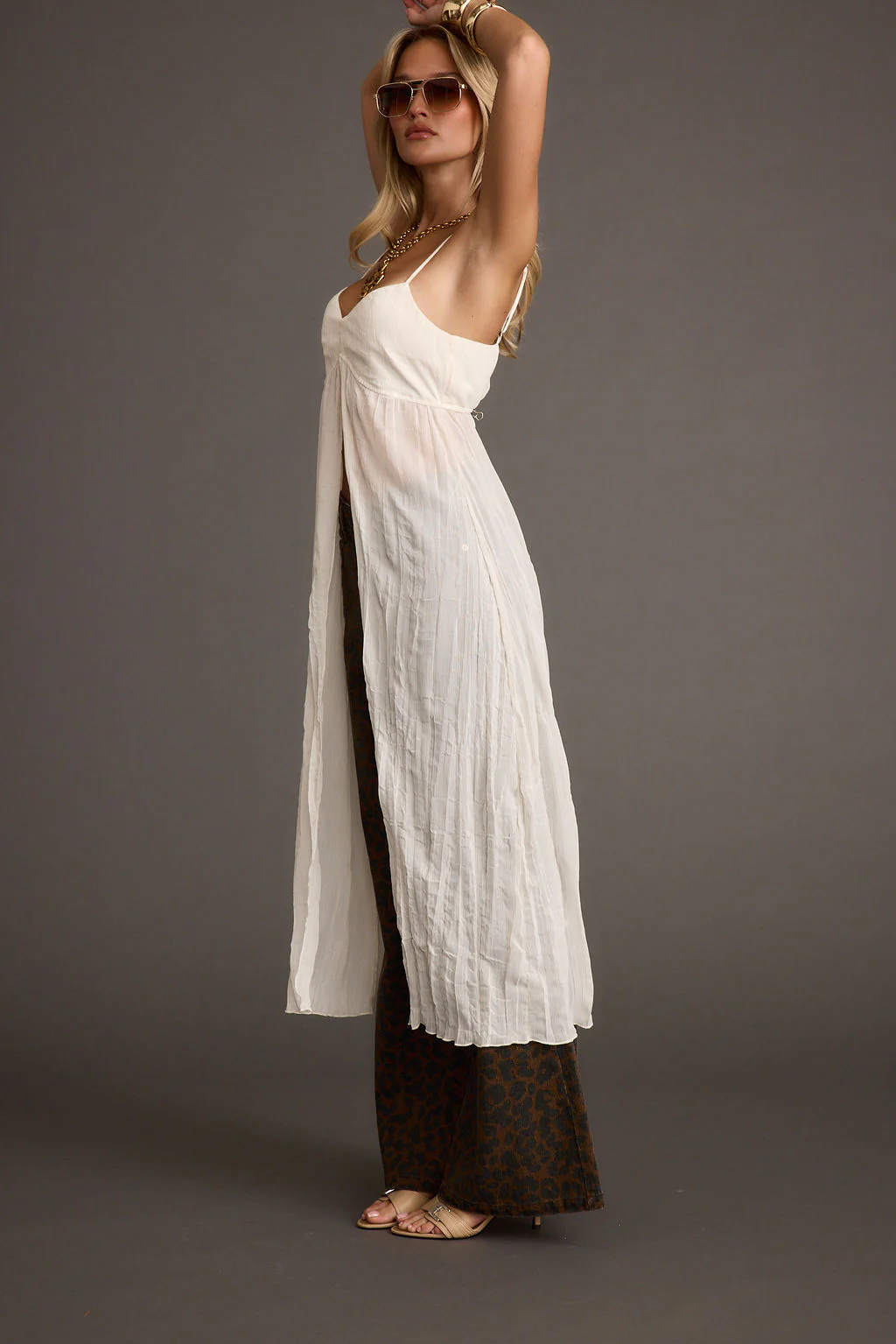 Mischa Ivory Longline Cami Top - Image 9