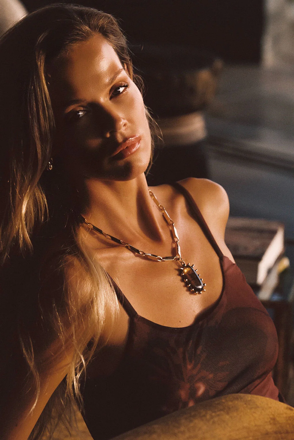 Moonbeam Gold Statement Necklace - Image 6