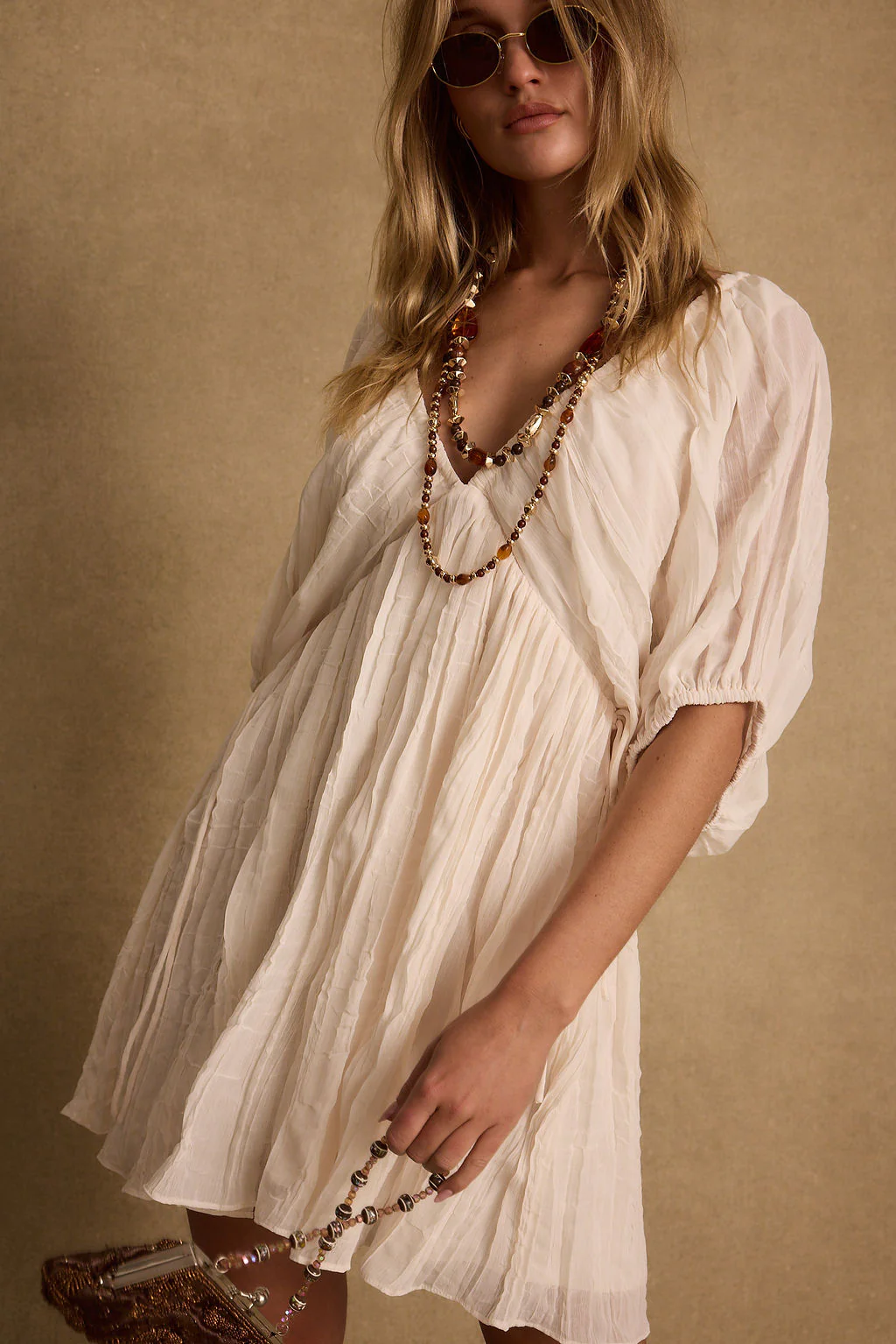 Nadia Ivory Mini Dress - Image 3
