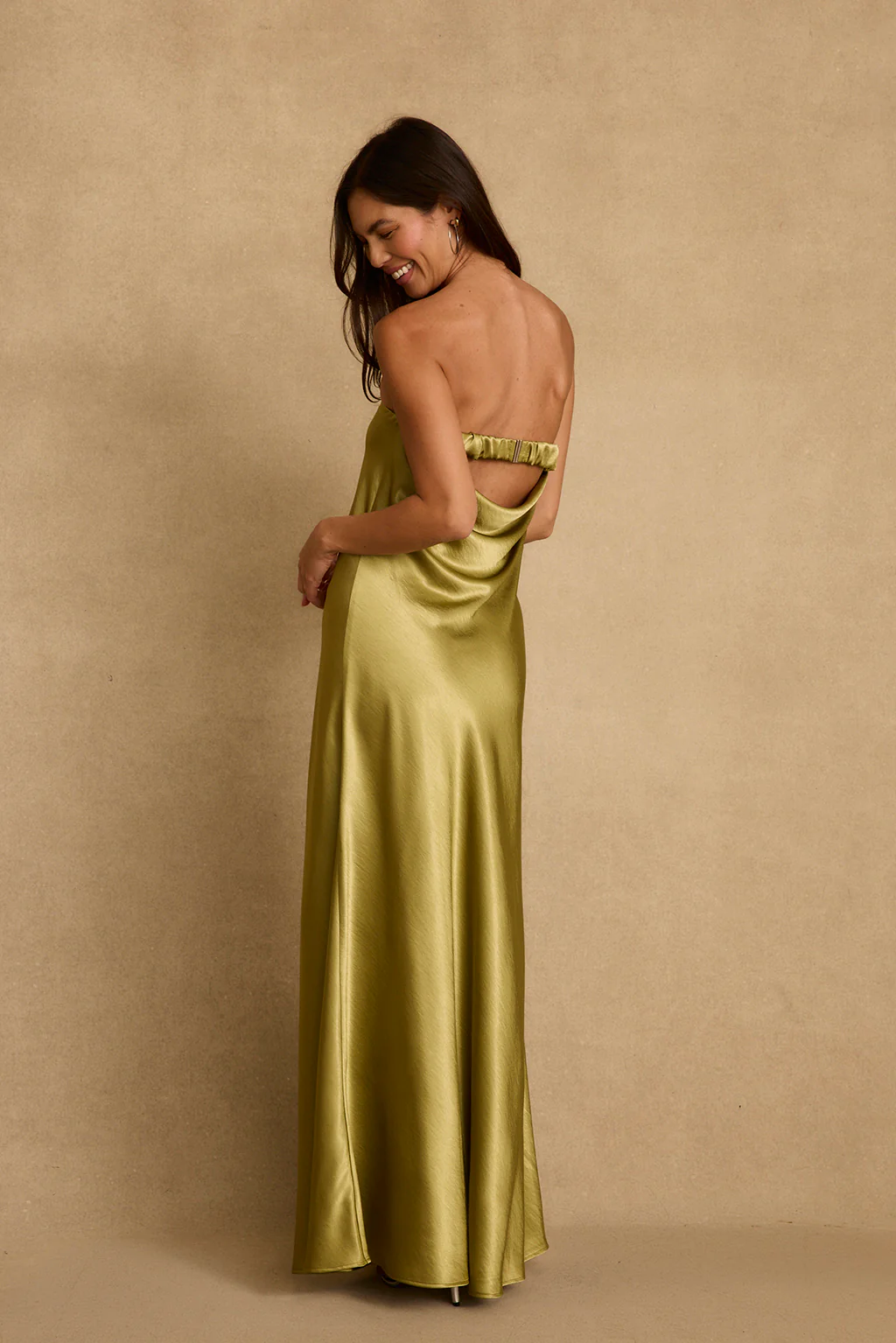 Natalia Chartreuse Strapless Maxi Dress - Image 4