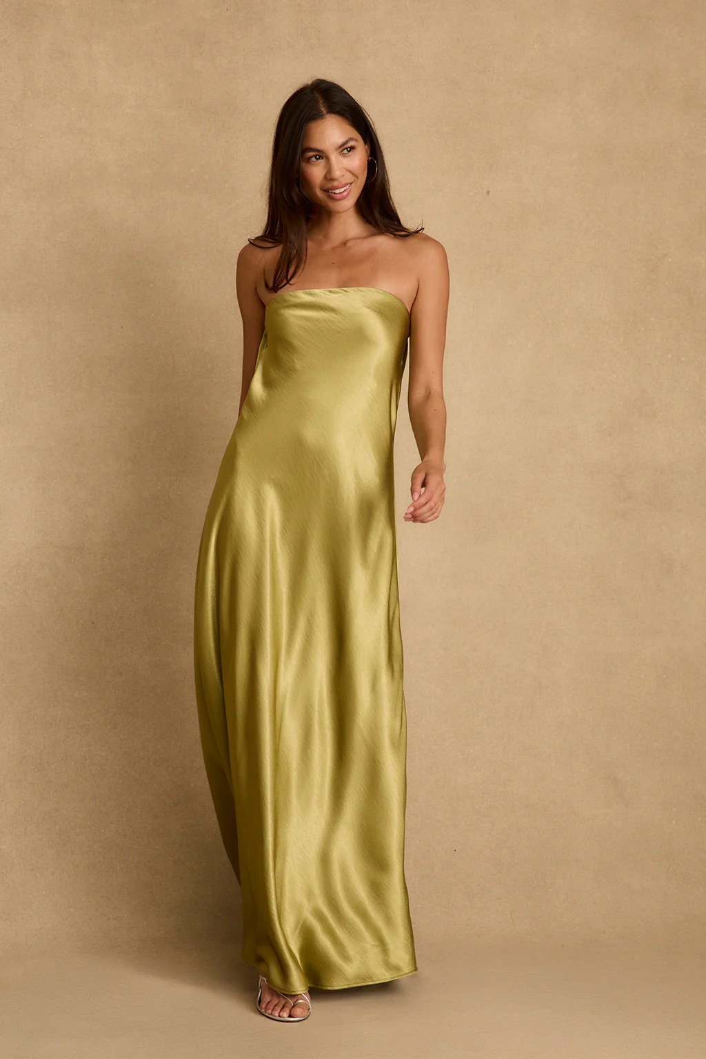 Natalia Chartreuse Strapless Maxi Dress - Image 5