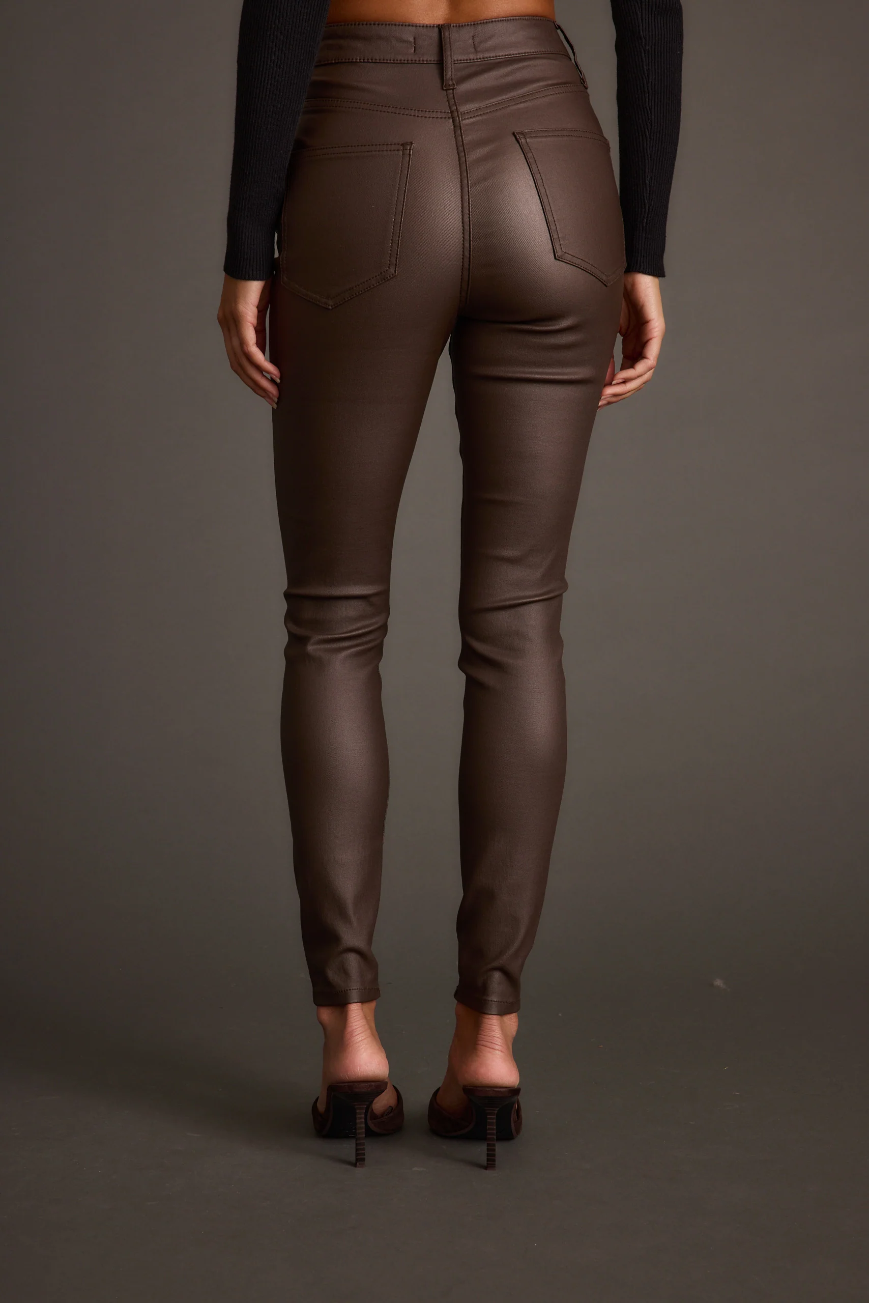 Nixon Mocha Coated Pants - Image 2