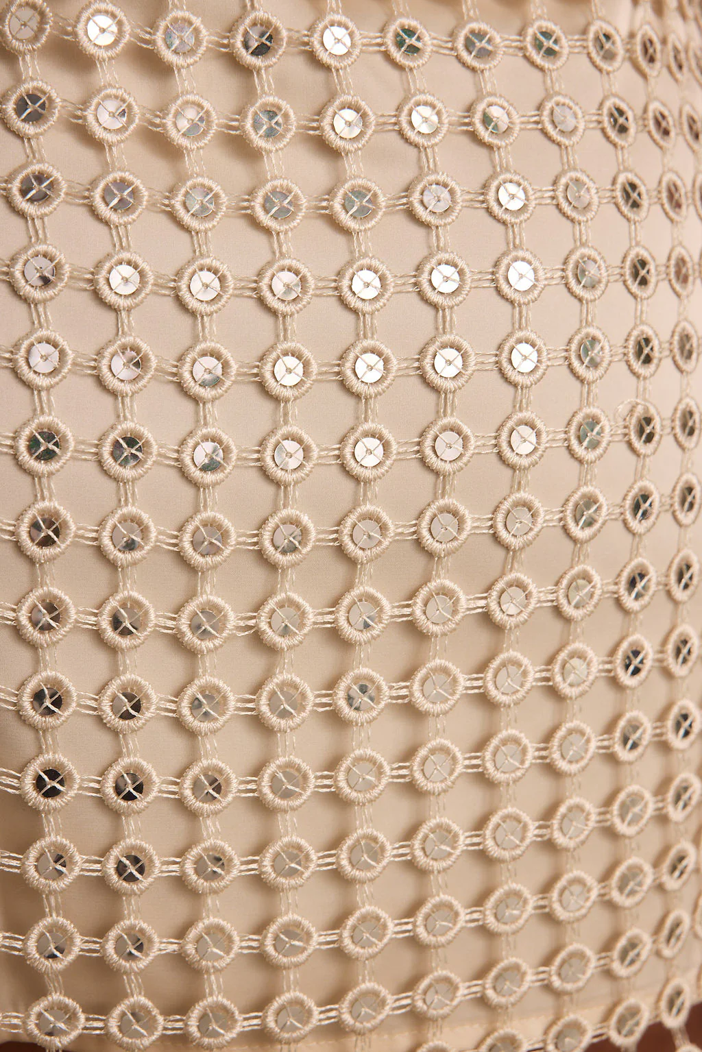 Ola Champagne Sequin Mini Skirt - Image 9