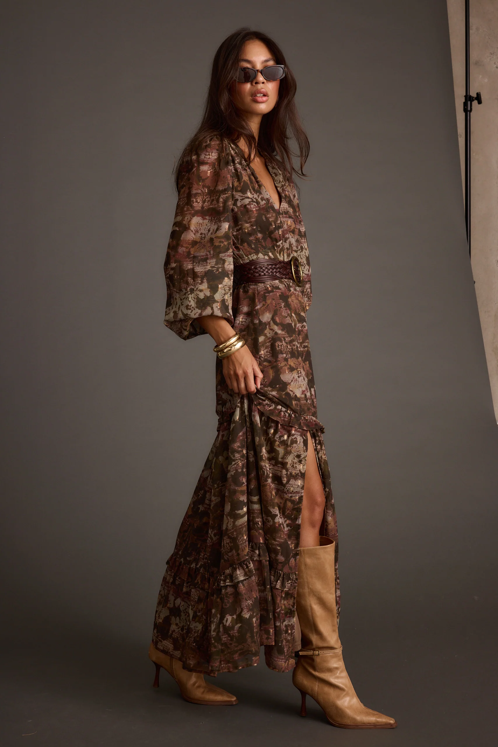 Raindance Floral Long Sleeved Maxi Dress - Image 3
