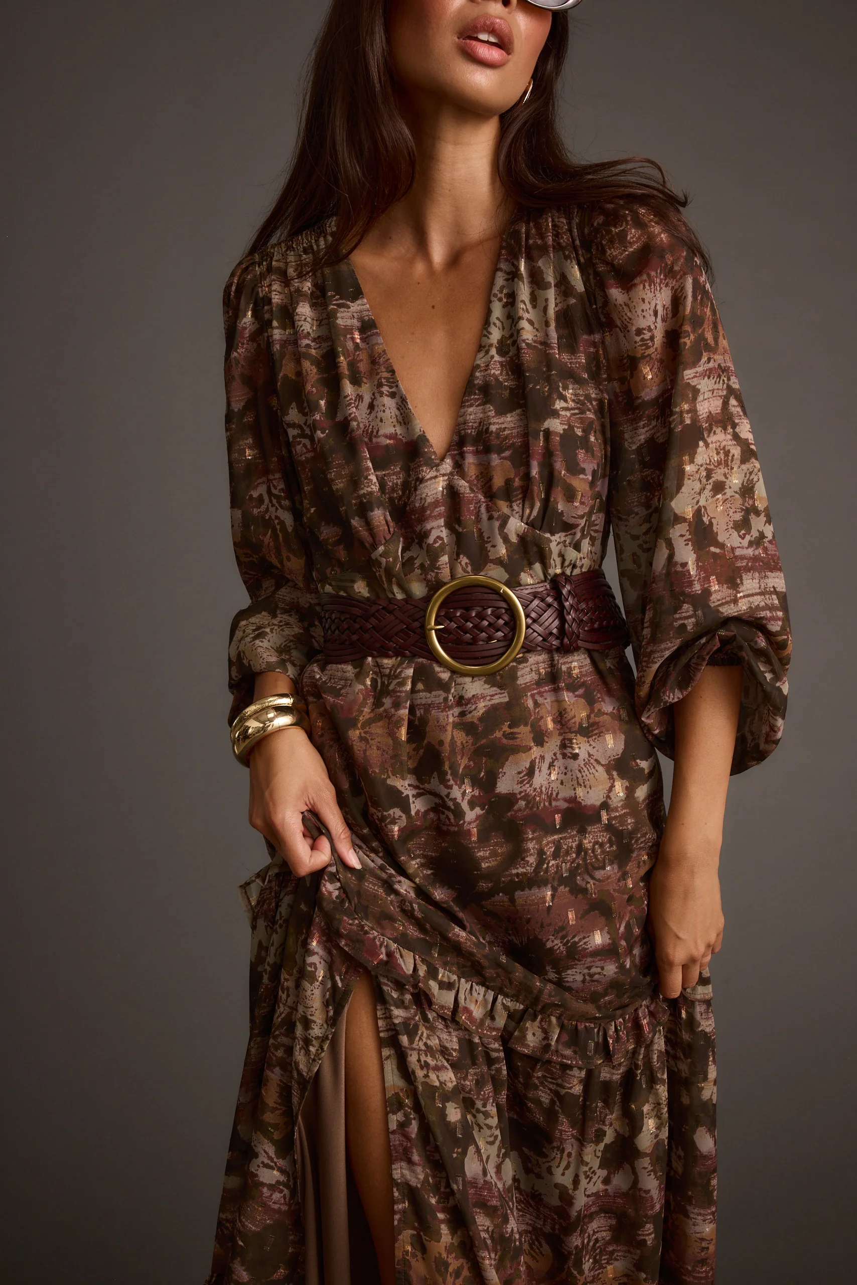 Raindance Floral Long Sleeved Maxi Dress - Image 4