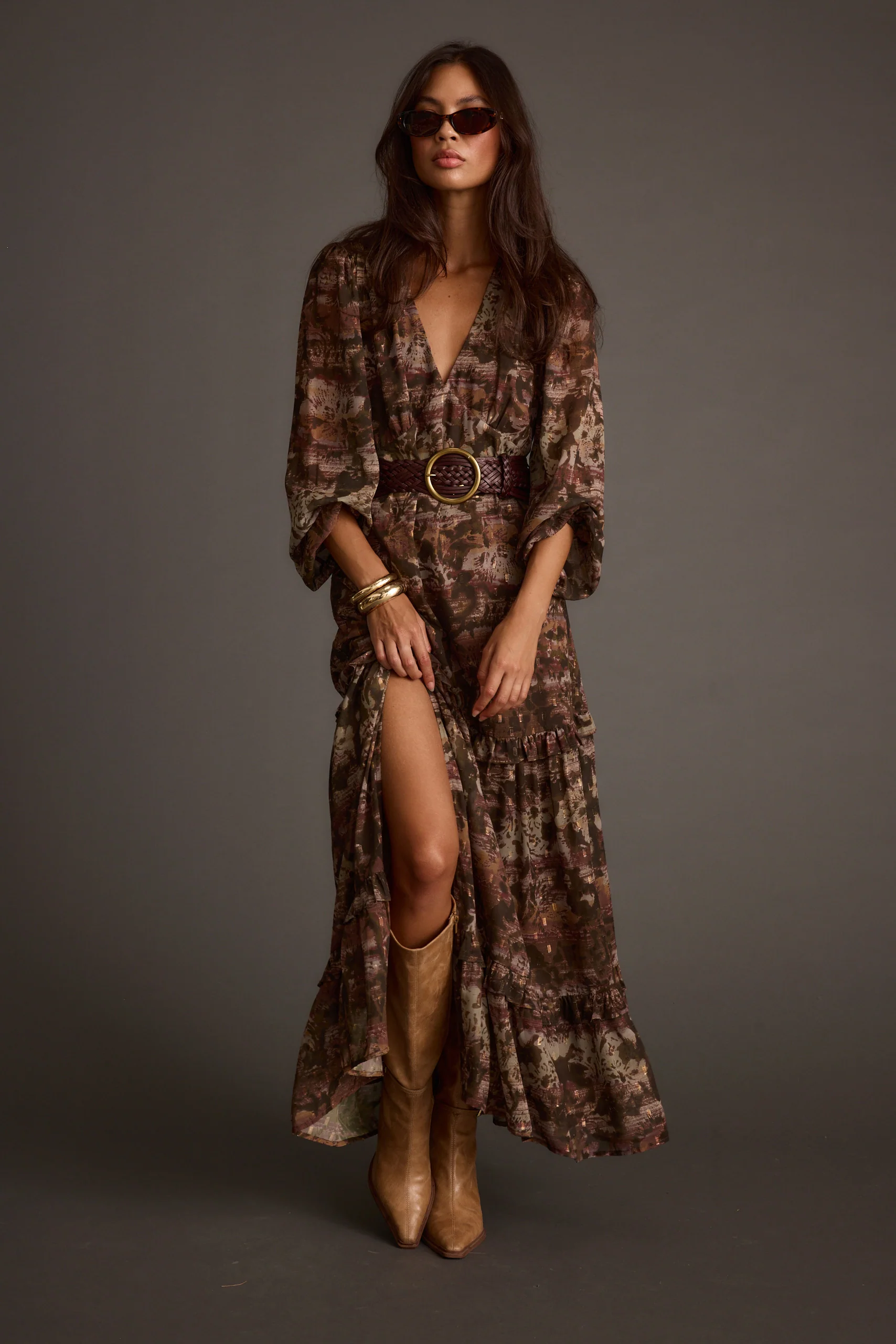 Raindance Floral Long Sleeved Maxi Dress - Image 9