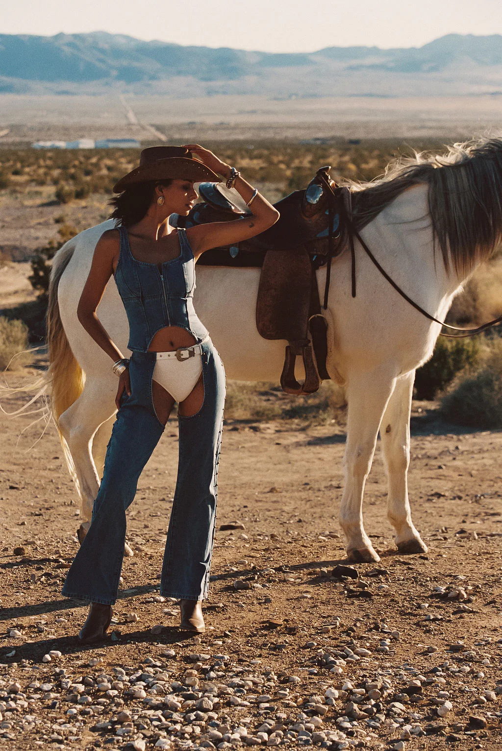 Revelry Studded Denim Chaps - Image 3