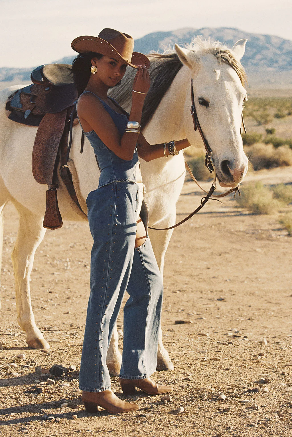 Revelry Studded Denim Chaps - Image 4