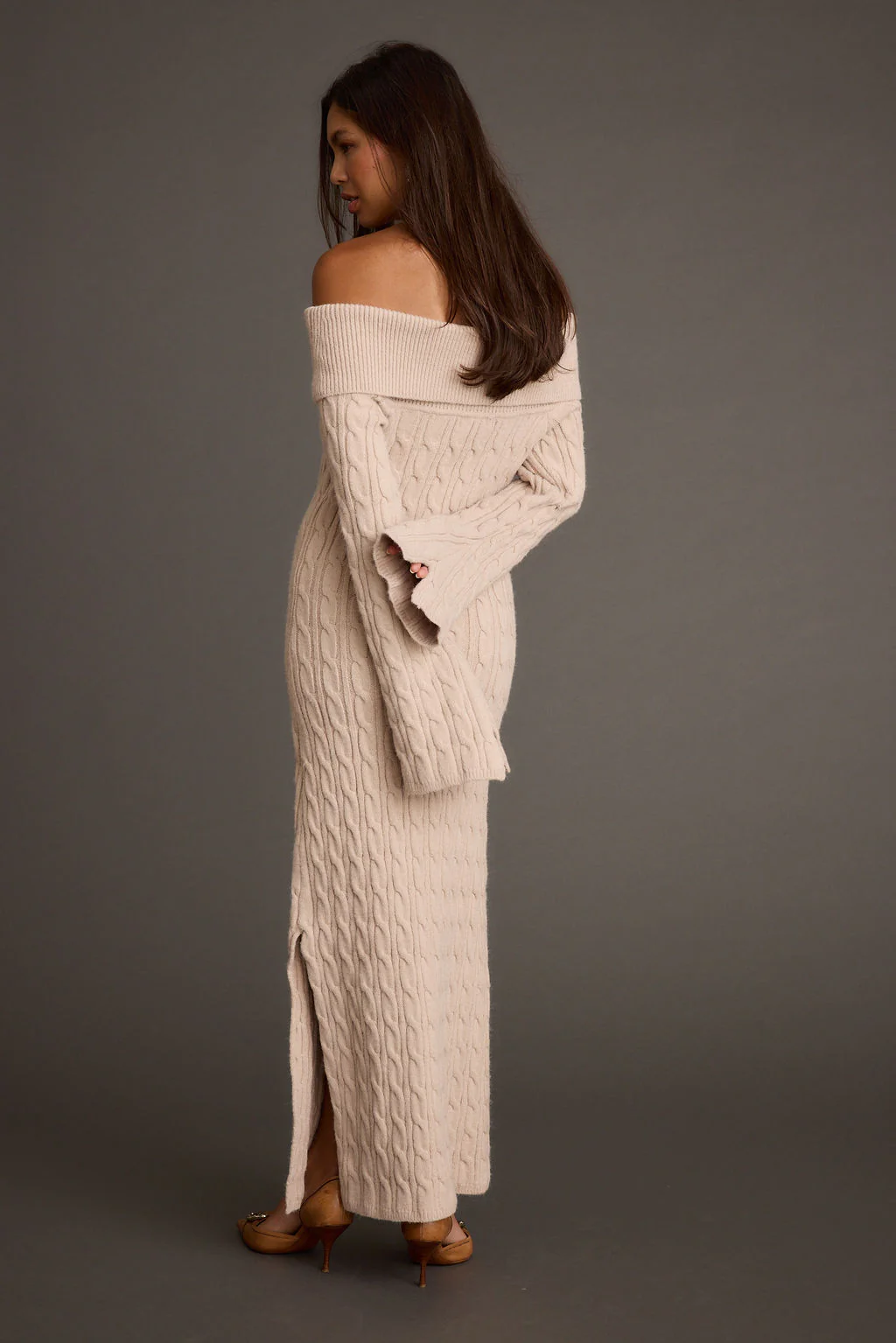 Rhiannon Dusty Rose Sweater Maxi Dress - Image 2